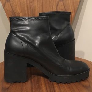 Zara Lug Bottom Platform Ankle Sock Boot